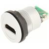 Schlegel 23.001.532 HDMI femmina con anteriore, 1 X HDMI femmina e posteriori, 1 X HDMI femmina, Argento