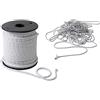 IPEA Filo Piombato per Tende - Pesante 25 G/MT - Made in Italy - 10 metri - Corda Piombata per Tende Tendaggi Tessuti Zanzariera - Treccia Piombo - Peso Zavorra - Bianco - 25 G/MT