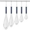 HENDI Frusta da cucina con manico ergonomico in polipropilene nero e verde, frusta francese a mano in acciaio inox con spessore di 2mm, lunghezza totale 415mm