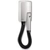 Valera Hotello, asciugacapelli murale a tubo per alberghi e casa, compatto e potente, 1200 Watt, Colore Argento