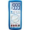 PeakTech 3335 - Multimetro digitale, con Schermo LCD extra-large, Multimetro portatile, Voltmetro, Tester di continuità, Blocco dati, Selezione manuale - CAT III - 600 V