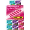 Online 17032 - Cartucce per stilografica, 3 confezioni per ogni colore, colore: Turchese/Fucsia/Viola, pink/turquoise