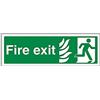 Vsafety NHS Final Fire Exit Man Right Sign - Paesaggio - 300 mm x 100 mm - 1 mm in plastica rigida