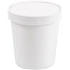 Garcia de Pou 25 pezzi - Vaschette + coperchi 480 ml 18Pe + 340 + 18 Pe G/M2 Ø9,6/7,5 x 10 cm bianco cartone