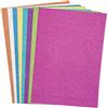 Baker Ross Cartoncino A4 Multicolore Glitter, carta colorata per bambini da decorare, arte e artigianato (confezione da 16, 250 gm), Colori Assortiti