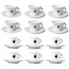 CAFFE' BORBONE Set 6 tazzine da caffe' e 6 tazze da cappuccino con piattini Caffe' Borbone