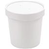 Garcia de Pou 25 pezzi - Vaschette + coperchi 360 ml 18Pe + 340 + 18 Pe G/M2 Ø9/7,2 x 8,4 cm bianco cartone