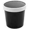 Garcia de Pou 25 pezzi - Vaschette + coperchi 360 ml 18Pe + 340 + 18 Pe G/M2 Ø9/7,2 x 8,4 cm nero cartone