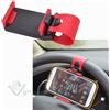 Vinciann Supporto volante auto per Samsung Galaxy S4 i9505 rosso regolabile elastica VA3