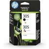 HP 305 Nero e Tricromia, 6ZD17AE, Confezione da 2 Cartucce Originali, Compatibili con Stampanti HP DeskJet serie 2700, 4100, HP Envy serie 6020, 6030, 6420, 6430