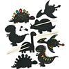Baker Ross Dinosauri con Calamita Scratch Art (confezione da 10)
