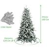 Xone Albero di natale innevato realistico ALASKA super folto misure da 180 210 240 cm