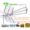 MEGATRONIC POTENTE ANTENNA TV HD COMBO UHF VHF Insieme 22 dB Digitale terrestre