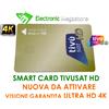 TIVUSAT TESSERA SCHEDA SMART CARD TVSAT HD 4K TV SAT TIVUSAT HD TIVU'SAT NUOVA