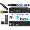 EDISION Decoder Dvb-T2 Hevc H265 10 Bit con Telecomando Universale 2 in 1 con WIFI APP