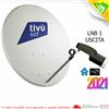 ANFEL KIT PARABOLA SATELLITARE 80 CM TV ANTENNA ACCIAIO COMPLETA LNB 1 OUT SKY TIVUSAT