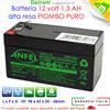 ANFEL BATTERIA ULTRACELL UL1.3-12 ACCUMULATORE 12V 1.3AH 1,3A AL PIOMBO 1,2AH