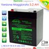 ANFEL Batteria al piombo ricaricabile 12V 5,2Ah COMPATIBILE FIAMM FG20451 5AH 5,2 AH