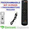 DGQ DIGIQuest Kit 10 telecomandi universali programmabili da computer programmatore incluso