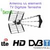 FLA-ELECTRONIC ANTENNA TV DIGITALE TERRESTRE 44 ELEMENTI UHF DVB-T HD GUADAGNO 15 dB LTE 21-60