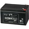 ALCAPOWER-EXTRACELL BATTERIA 12V 14A PIOMBO GEL AGM BICICLETTE 12AH UPS FOTOVOLTAICO SOCCORRITORE