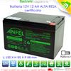 ANFEL Batteria piombo ricaricabile 12V 12Ah compatibile peg perego COME Fiamm FG21202