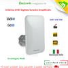 Metronic Antenna Amplificata TV digitale terrestre Interno Esterno UHF VHF FM 40dB LTE 4K