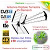 ANFEL ANTENNA UHF DIGITALE TERRESTRE PLUS 17 DB 45 ELEMENTI