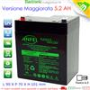 ANFEL Batteria al piombo ermetica ricaricabile 12V 5.2Ah COME FIAMM FG20451 5AH