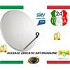 ANFEL PARABOLA 80 CM IN ACCIAIO, ANTENNA SATELLITARE PER SKY, TIVUSAT