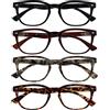 OPULIZE Nero Marrone Grigio Lettori 4 Pacco Stile Gregory Peck Uomo Donna Cerniere Molla Rrrr14-1272T +3,50-88 Gr