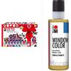 Marabu 040600116 Window Color Set for You, 80ml & Window Color Fun And Fancy, contorni di Oro