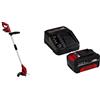 Einhell Il tagliabordi GC-CT 18/24 Li Power X-Change + Power-X-Change Starter Kit, Caricabatteria e Batteria da 4000 mAh Li-Ion, Nero, Rosso