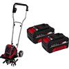 Einhell 3431200 Zappatrice A Batteria Ge-Cr 30 Li-Solo, Rosso & Originale Batteria Pxc-Twinpack 4.0 Ah Power X-Change, Li-Ion, 18 V