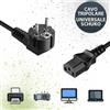 New Net Cavo per Alimentatore Tripolare Shuko - C13 F per TV Televisione 180cm