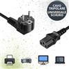 New Net Cavo Alimentazione Tripolare Shuko - C13 F per UPS Computer Proiettori 180cm