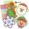 Baker Ross FE965 Kit Elfo di Natale con Pompon - Confezione da 3, Decorazioni per Bambini da Realizzare e da Esporre, Progetto Ideale di Artigianato di Natale