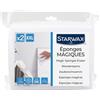 STARWAX - Spugne magiche - Set di 4 x 2 - Elimina le tracce - Scrub le macchie - Non graffianti - Facile da pulire - Formato XL pratico ed economico - Design francese