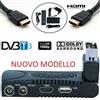 DECODER MINI DIGITALE TERRESTRE DVB-T3 180°USB HDMI PRESA SCART HD-333 H.265