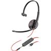 Poly Blackwire C3215 Usb-a Headphones Nero