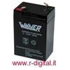 r2digital BATTERIA 6v 3.2Ah PIOMBO RICAMBIO ANTIFURTO & LAMPADA EMERGENZA ricaricabili