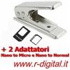 TAGLIERINA TAGLIA SIM per IPAD IPHONE 5 NANOSIM NANO SIM CUTTER ALTA QUALITA