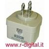 r2digital FILTRO ADSL TRIPOLARE RJ11 ADATTATORE DA MURO SPINA PRESA TELEFONICA MODEM PLUG
