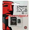 r2digital KINGSTON MICRO SD 32 GB CLASSE 4 TRANSFLASH SCHEDA MEMORIA MEMORY CARD