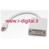 r2digital CONVERTITORE MINI DISPLAY PORT DVI MONITOR APPLE MAC MACBOOK ADATTATORE CAVO