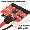 r2digital SCHEDA ADATTATORE CONVERTITORE BIDIREZIONALE da IDE a SATA e da S-ATA ad IDE ATA
