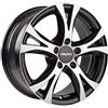 Carmani CA96515H344BP Bolt Circle 5.00 x 112.00 offset 44 Hub centraggio 66.60 design 9 competizione, Black Polish