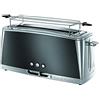 Russell Hobbs Tostapane - Design Lungo per 2 fette o 1 fetta larga di pane - Acciaio Inox; Scomparto per toast extra ampio; 6 livelli di doratura; Funzione di scongelamento, Luna 23251-56