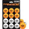 GEWO 3-Stern Tischtennisball Im Handlichen 12er Pack, Palla da Ping Pong Unisex Adulto