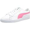 PUMA Basket Classic XXI, Scarpe da Ginnastica Uomo, White/Sunset Pink, 42.5 EU